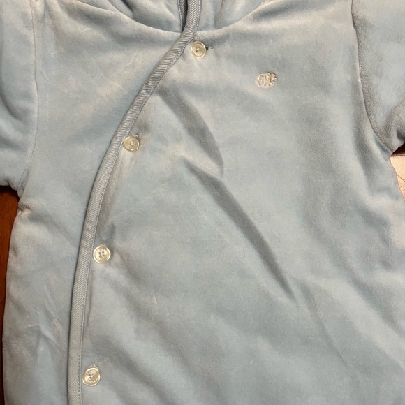 Ralph Lauren Baby Bunting Snow Suit 9 Months Button Up Blue Winter Pram - Picture 3 of 4